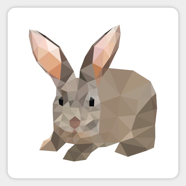 Geometric Animal Rabbit Magnet by Rebus28